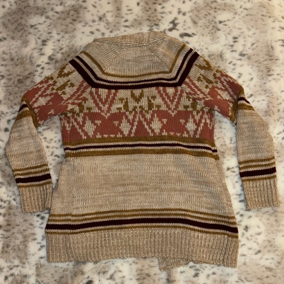 Pink Rose Patterned Cardigan, size M - Picture 2 of 2